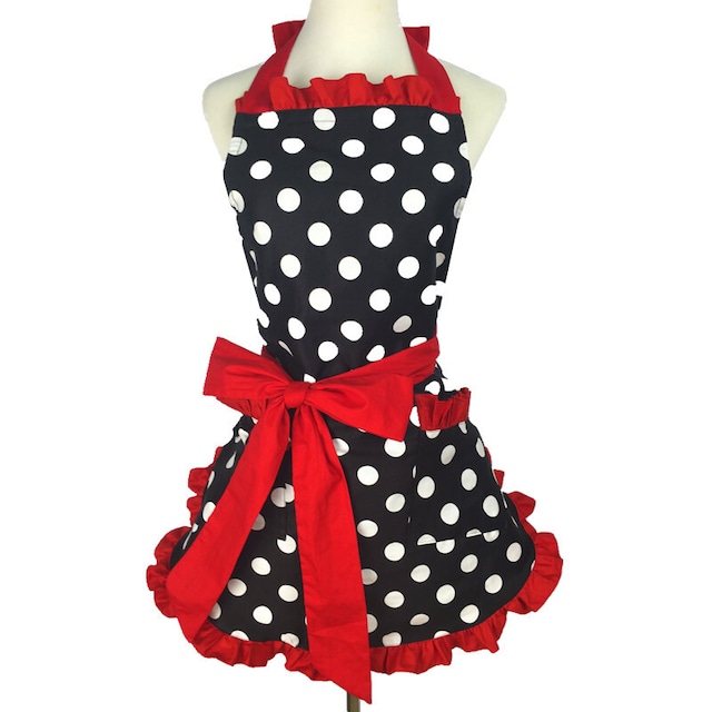 [Red] Dot frilled ribbon　　F002