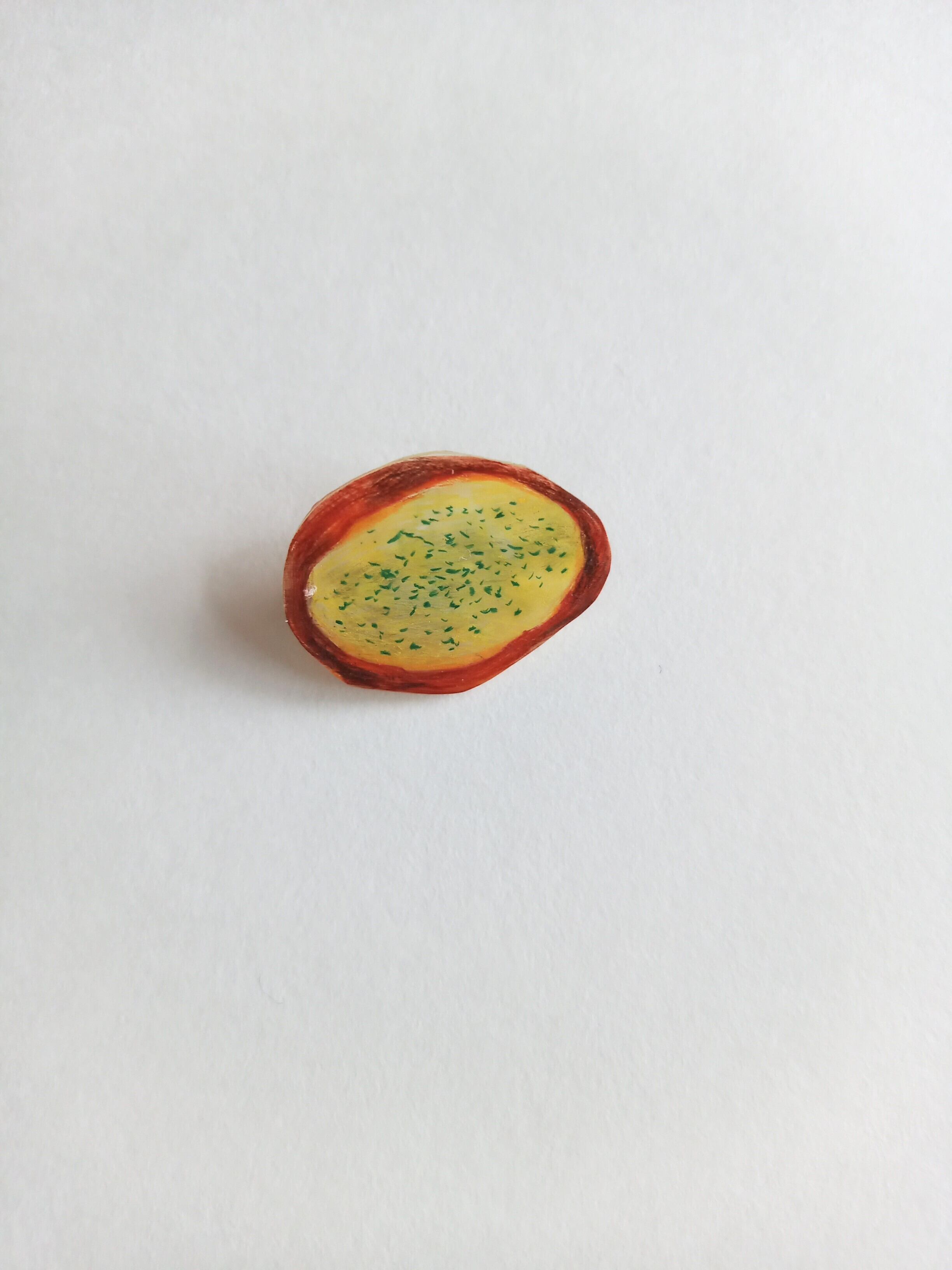 ヘンテコ　ブローチ　「ガーリックトースト」