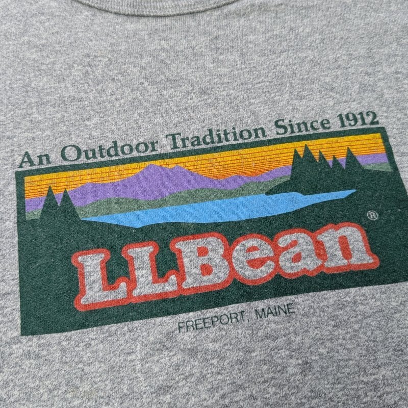 【希少】80s Champion LLBean USA製 88/12 Tシャツ 80s～ L.L.Bean Made by Champion 88/12 Gray Heather T-Shirt (XL