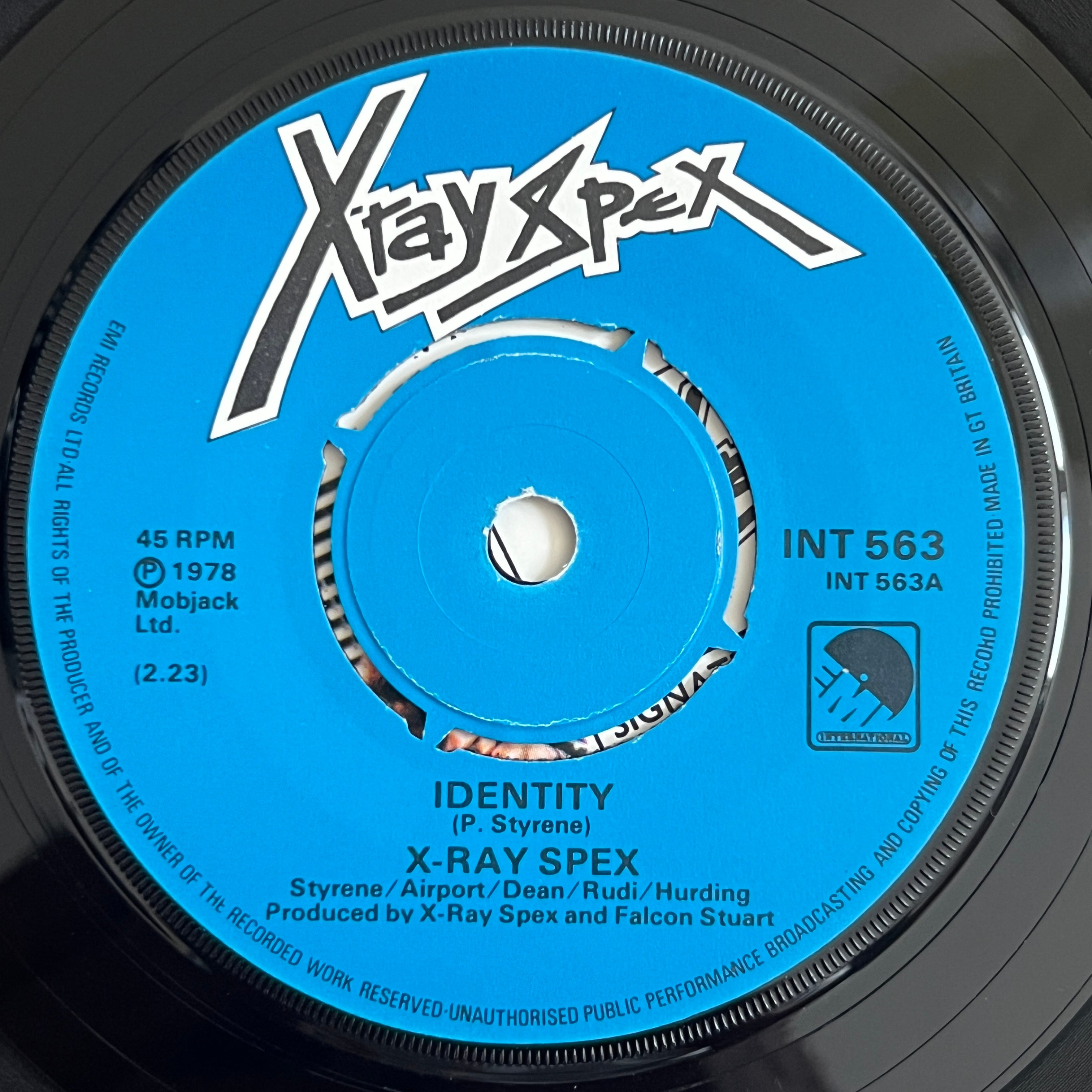Xレイスペックス／アイデンティティ　7inch　サンプル盤 7inch】X-Ray Spex / Identity | トキワレコーズ
