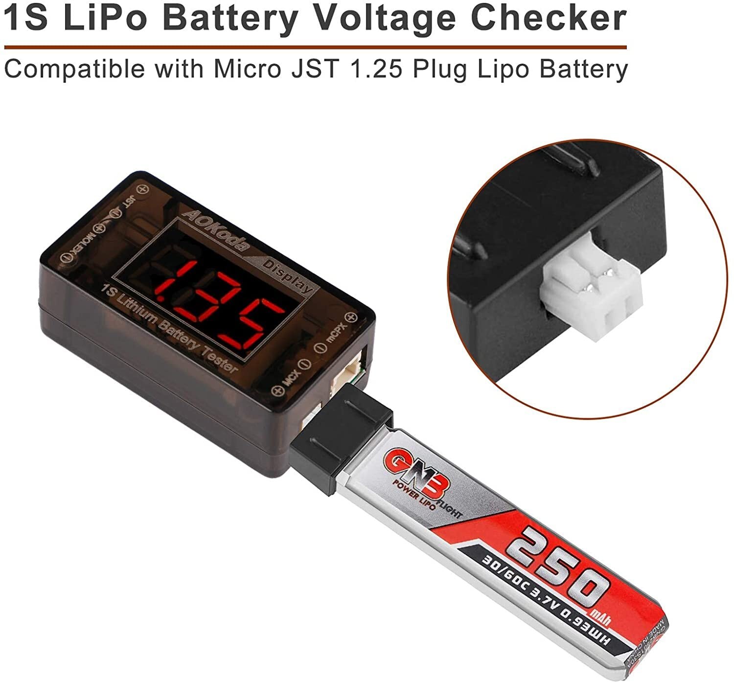◇AOKoda AOK-041 1S専用バッテリーチェッカー Lithium Battery Tester