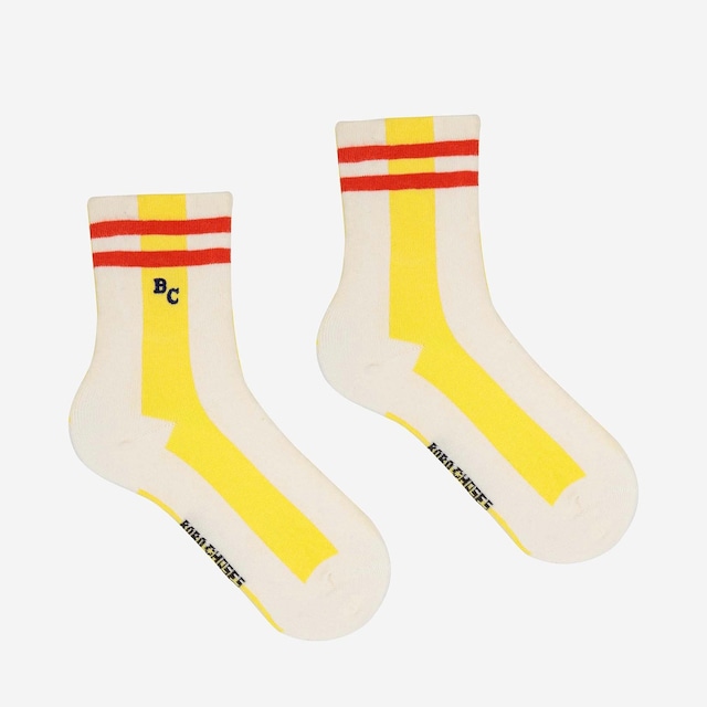残り1点(23-25)BOBO CHOSES / Yellow stripes long socks