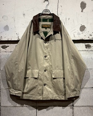 【Caka otto】“Timberland” Leather Collar Coverall Jacket
