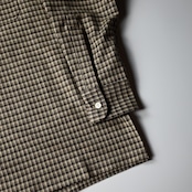 INTÉRIM / TRICOLOR CHECK GINGHAM DEADSTOCK SQUARE REGULAR SHIRTS