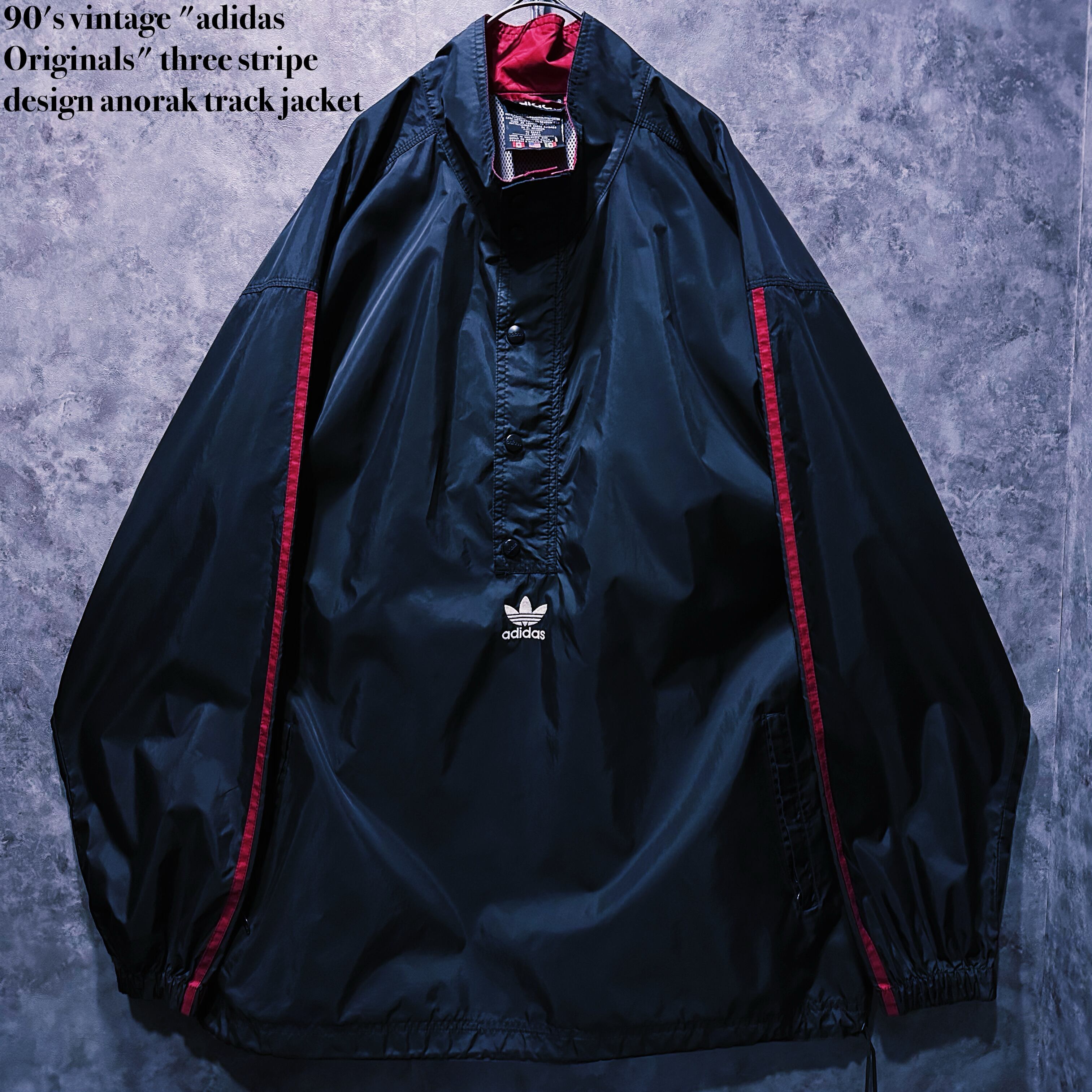 【doppio】90's vintage "adidas Originals" three stripe design anorak track jacket