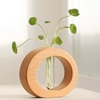 【木製 インテリア 花瓶】試験管 丸 ラウンド 北欧テイスト フラワーアレジメント 一輪挿し ミニマリスト シンプル 水耕栽培 観葉植物