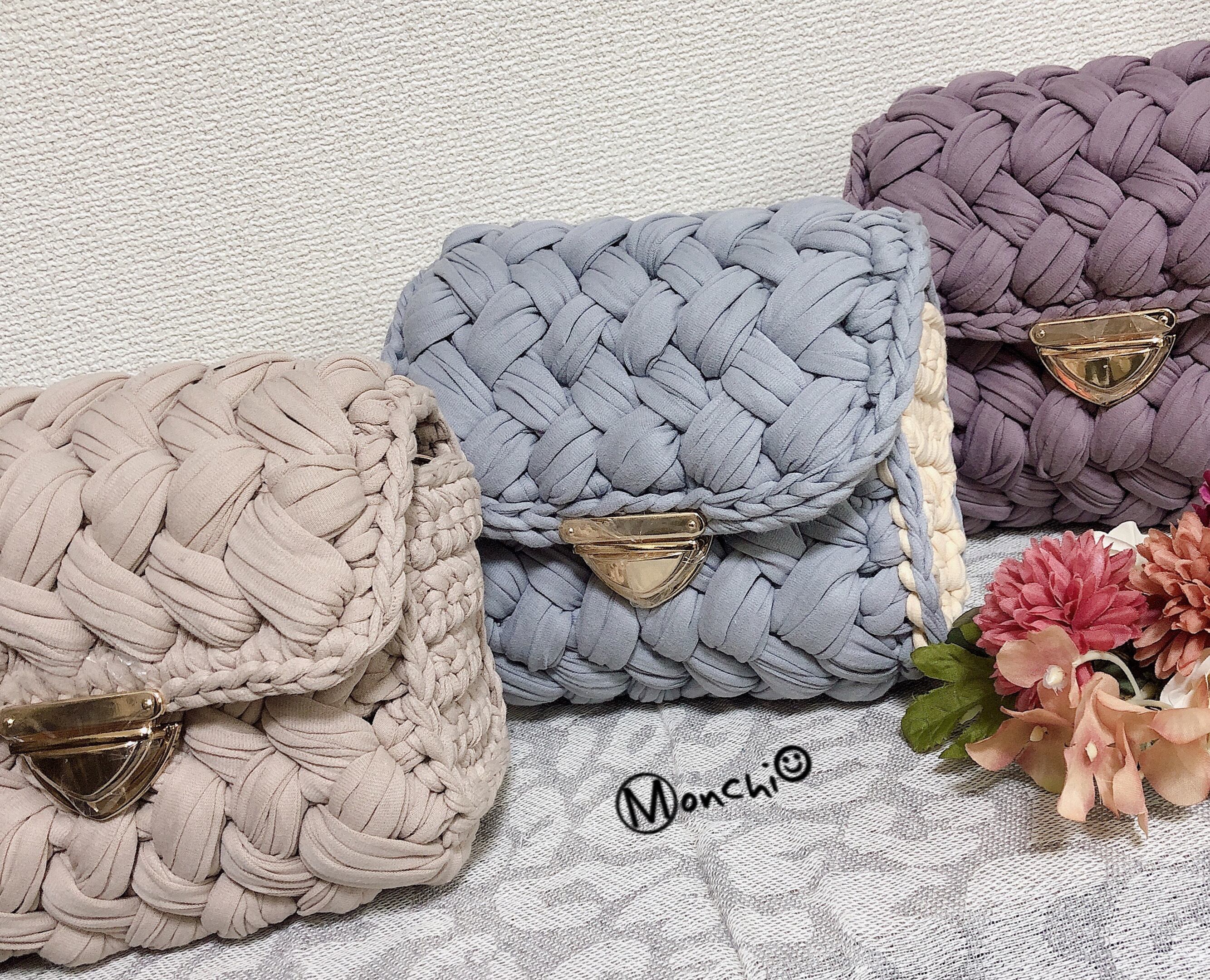 限定】ぽこぽこ編みショルダーバッグ・ズパゲッティバック | monchihouse