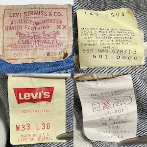 【LEVI'S】80s USA製 デニム ジーパン ジーンズ 501xx W33 ボタン裏 刻印555 バレンシア工場 リーバイス ヴィンテージ ダメージジーンズ 雰囲気系 US古着