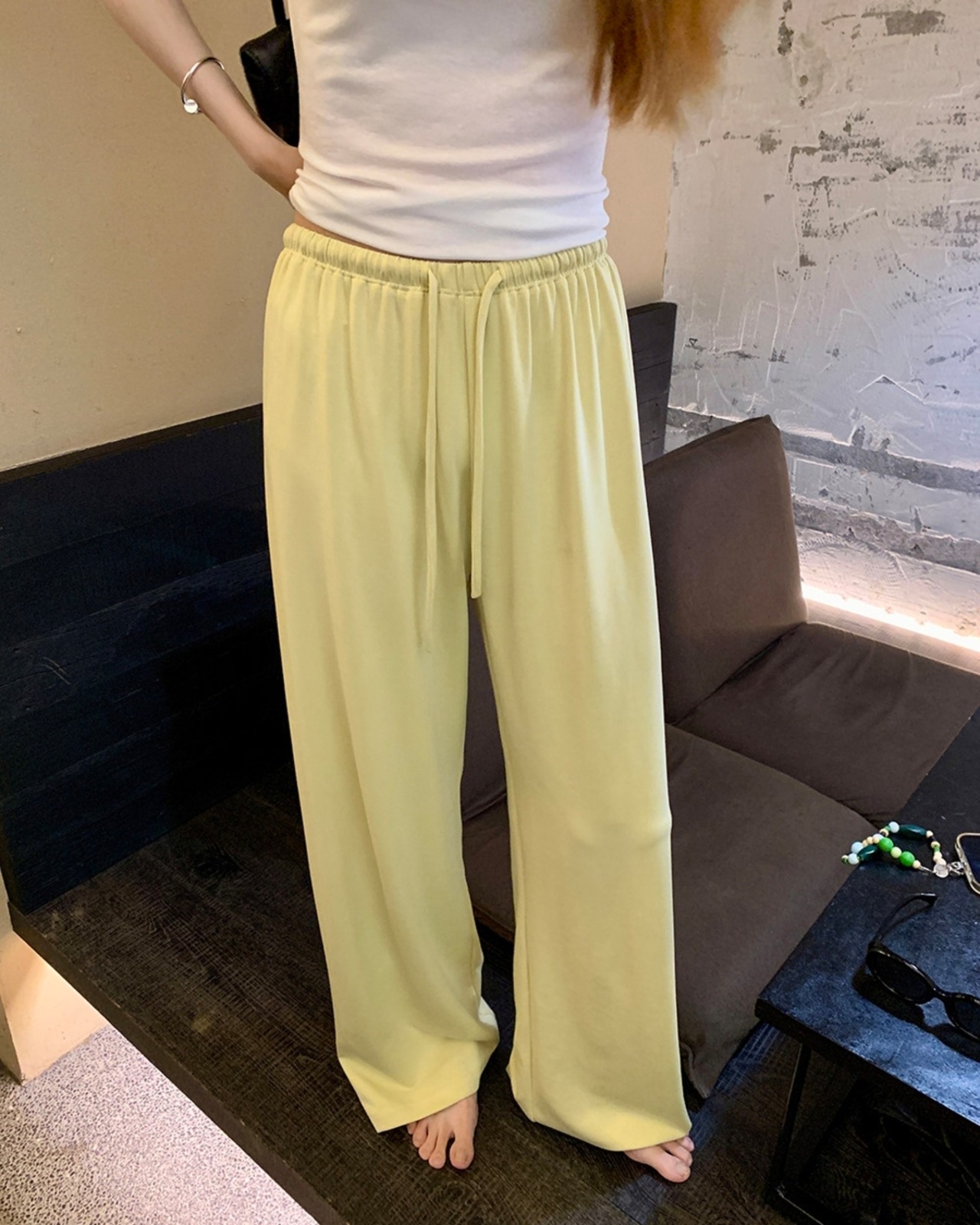 ドローストリング ワイドイージーパンツ 3color A1073 - 2