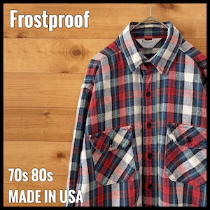 【Frostproof】70s 80s USA製 ネルシャツ 長袖シャツ チェック ヴィンテージ ビンテージ US古着