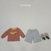 韓国子供服 / 26Autumn / soybean / ボーダー バター Tシャツ / キッズ服 / ジュニア服 / 秋服 *XS~JM*