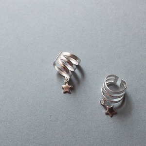 ミニ星シルバーイヤーカフ