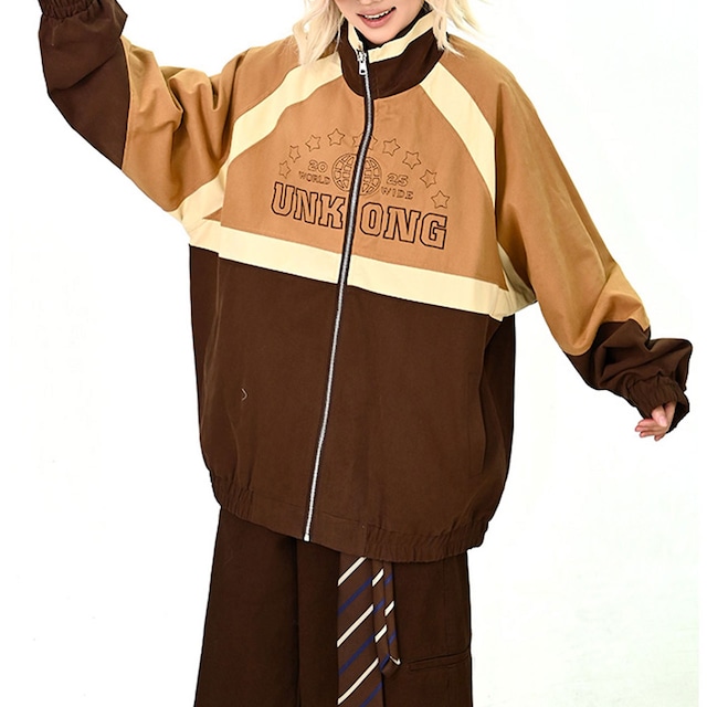 カラーブロックトラックジャケット R01168