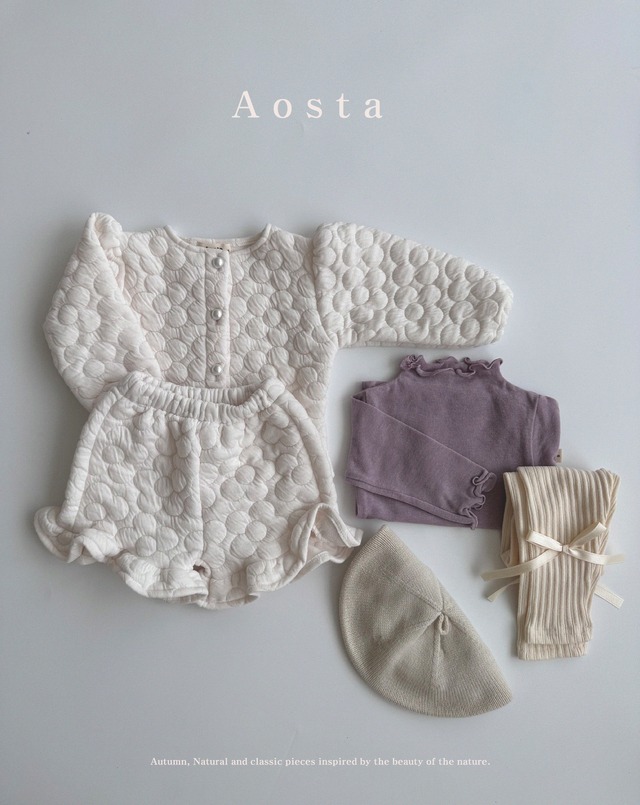 《秋ご予約》lovely cardigan ★ ｜ご予約 秋 aosta アオスタ cardigan カーディガン 女の子 ベビー 淡色