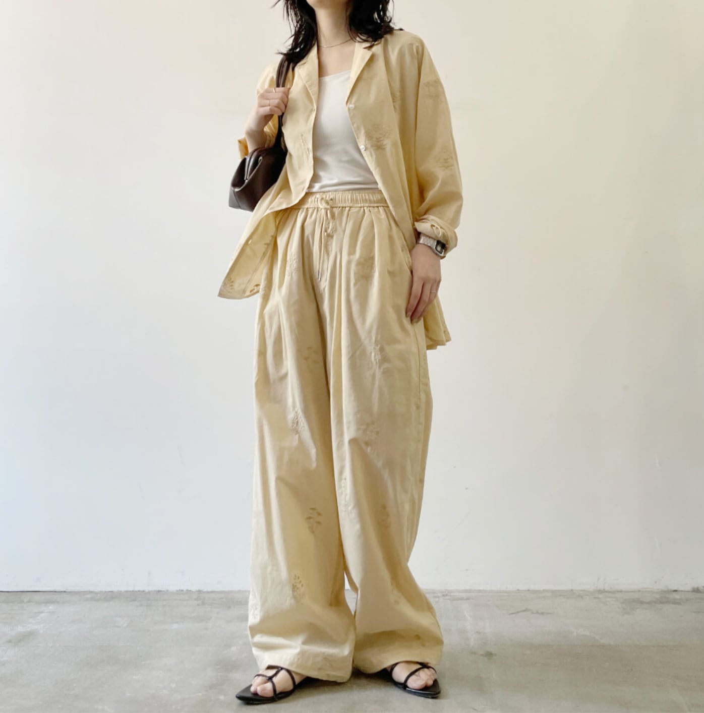 ナンバーミーTOKYO"EMBROIDERY EASY PANTS"BEIGE