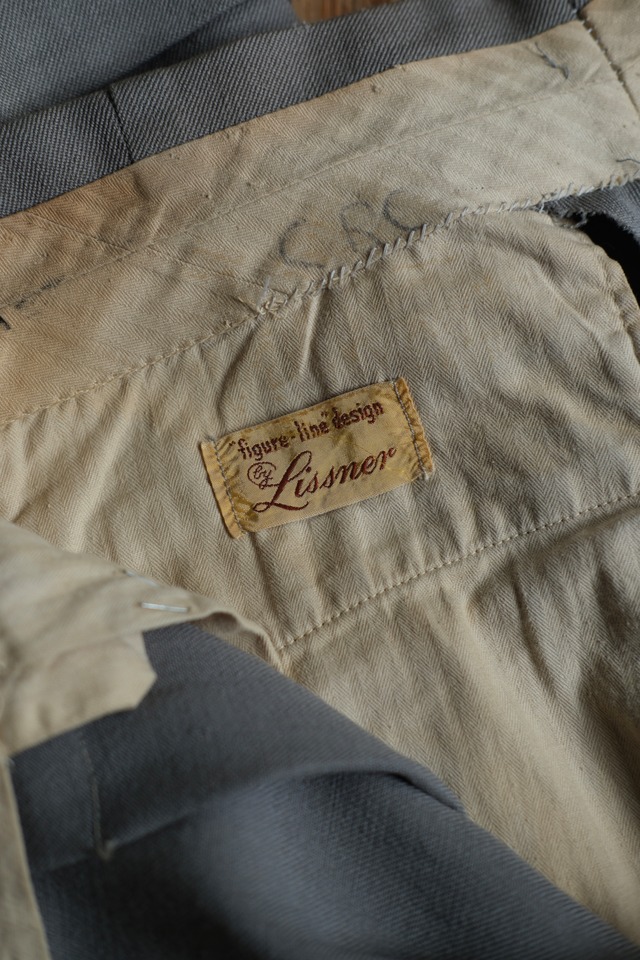 Utah／50’s “Lissner” vintage gabardine slacks／Custom Rental Co