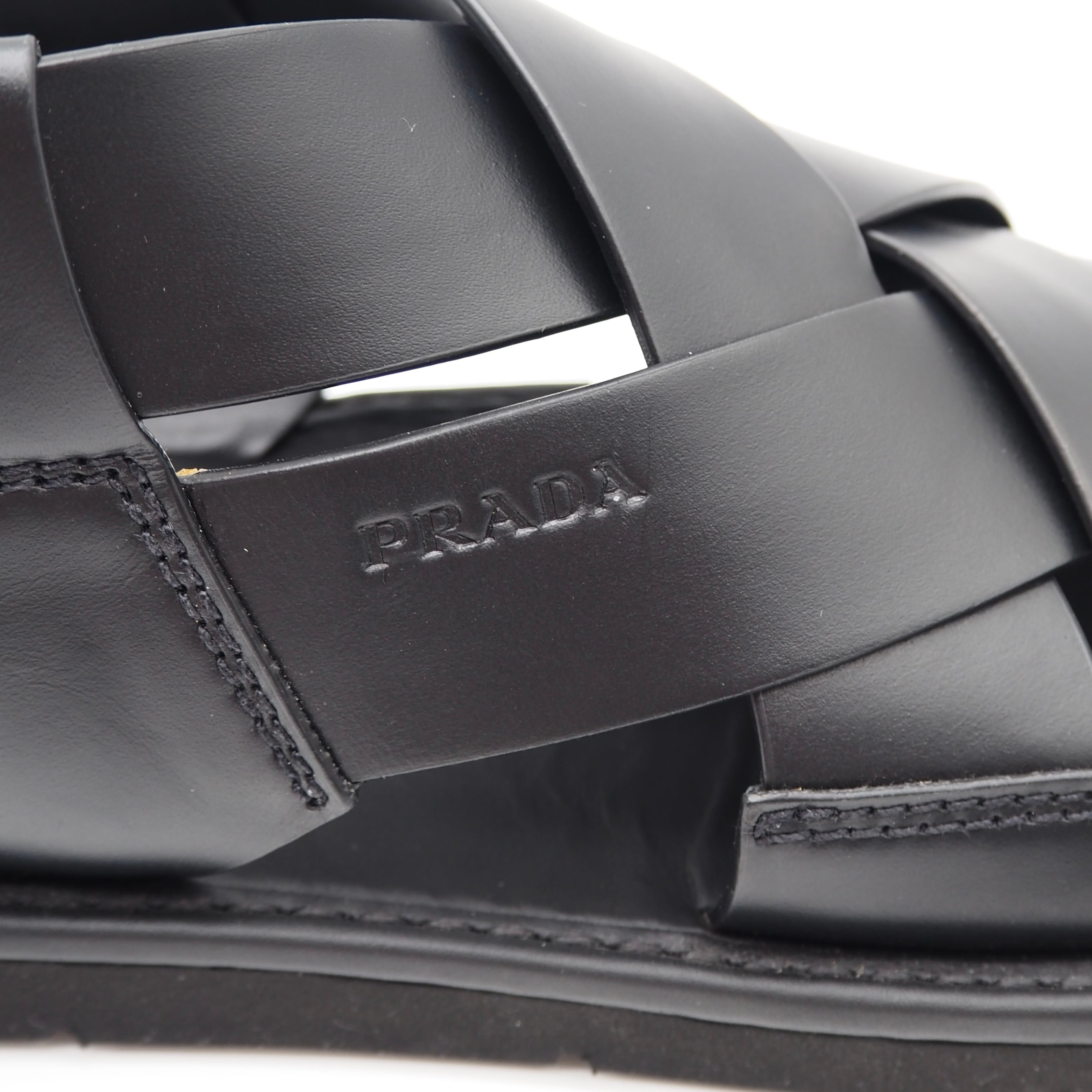 PRADA クロスストラップ サンダル レザー ブラック プラダ | 2122TOKYO