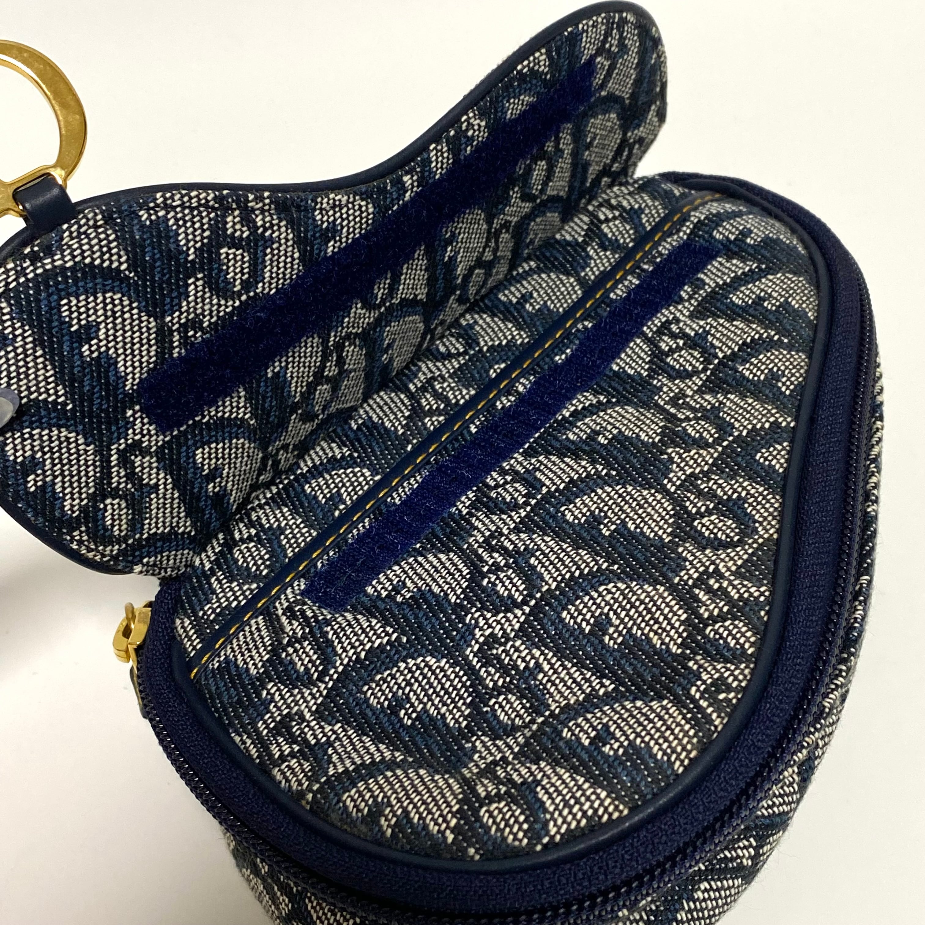 Christian Dior ディオール トロッター サドル メイクポーチ ネイビー