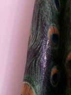 90’s Peacock pattern glitter pants French