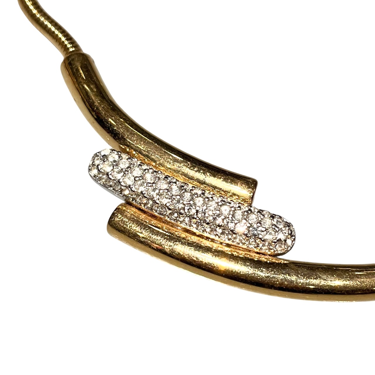 vintage GIVENCHY bicolor metal choker necklace