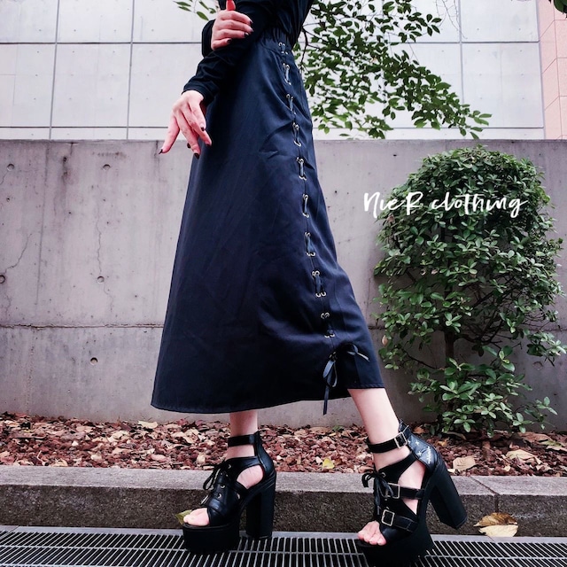 4POCKET SIMPLE LONG SKIRT【裏地付き】