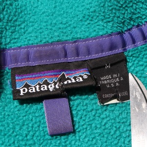 美品 M USA 92年 ティール シンチラ スナップT パタゴニア フリース patagonia