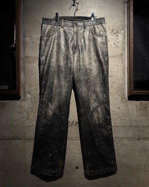 【Caka】“Harley-Davidson” Amazing Fade Vintage Leather Pants