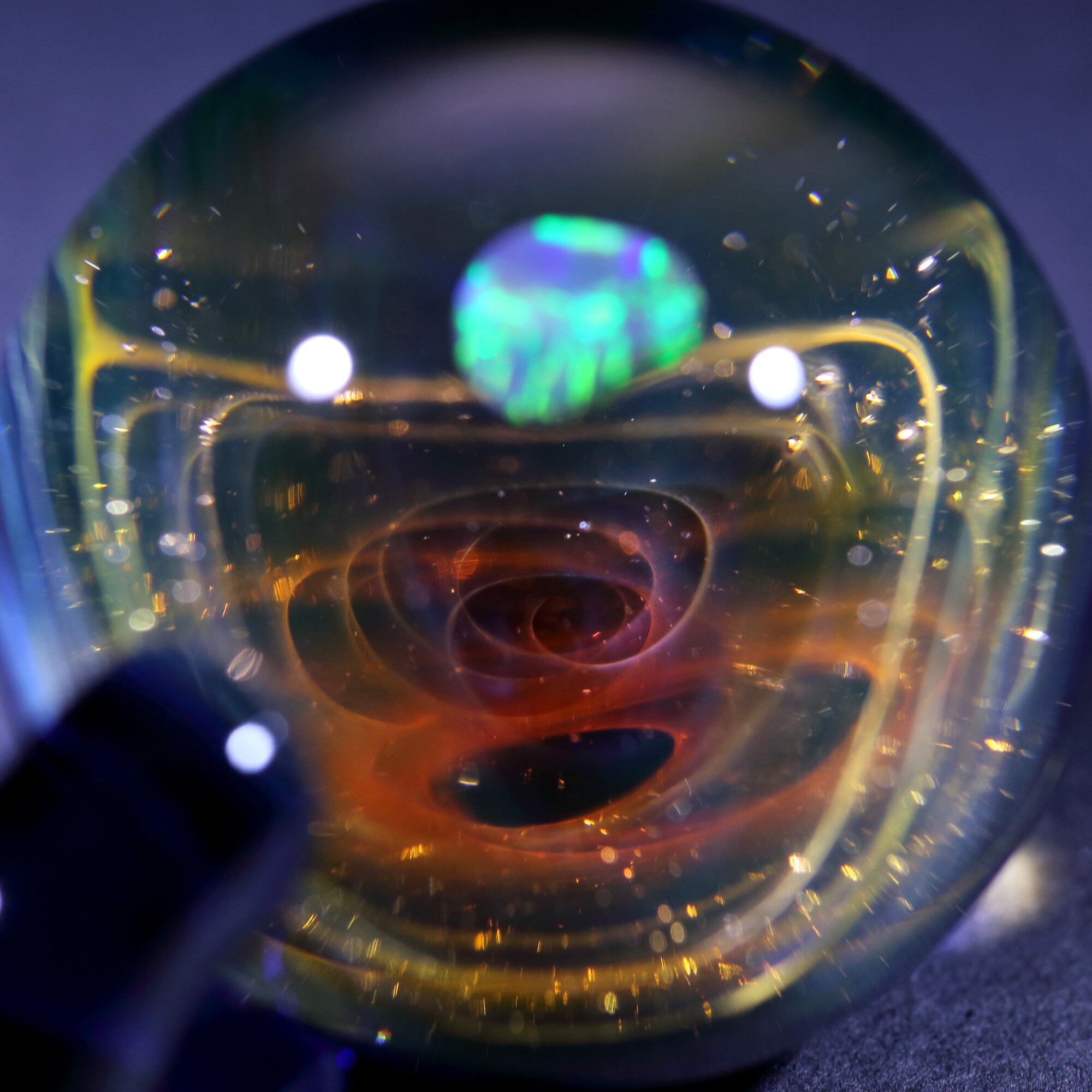 26mm Galaxy Glass Pendant 宇宙ガラスペンダント (螺旋状銀河） no