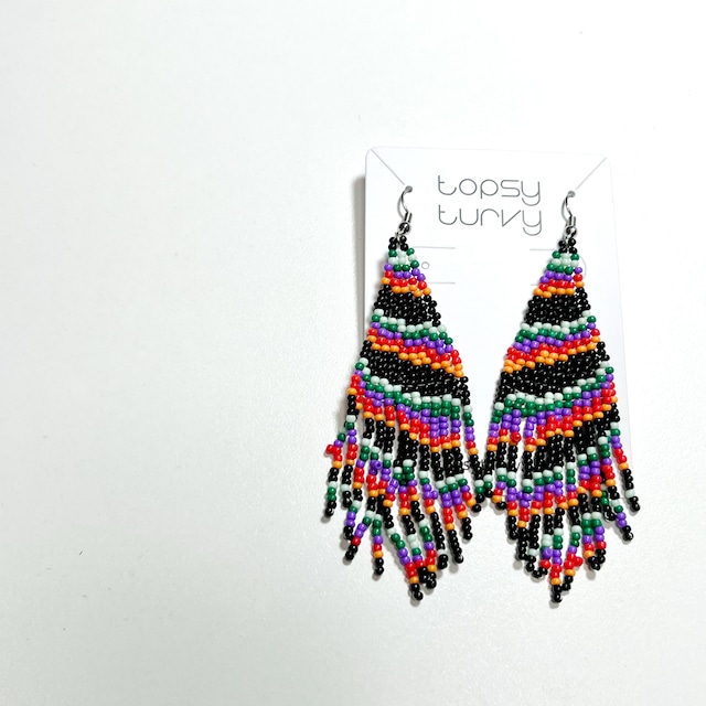 【再入荷】PB 1335 -  Stripe beaded Fringe