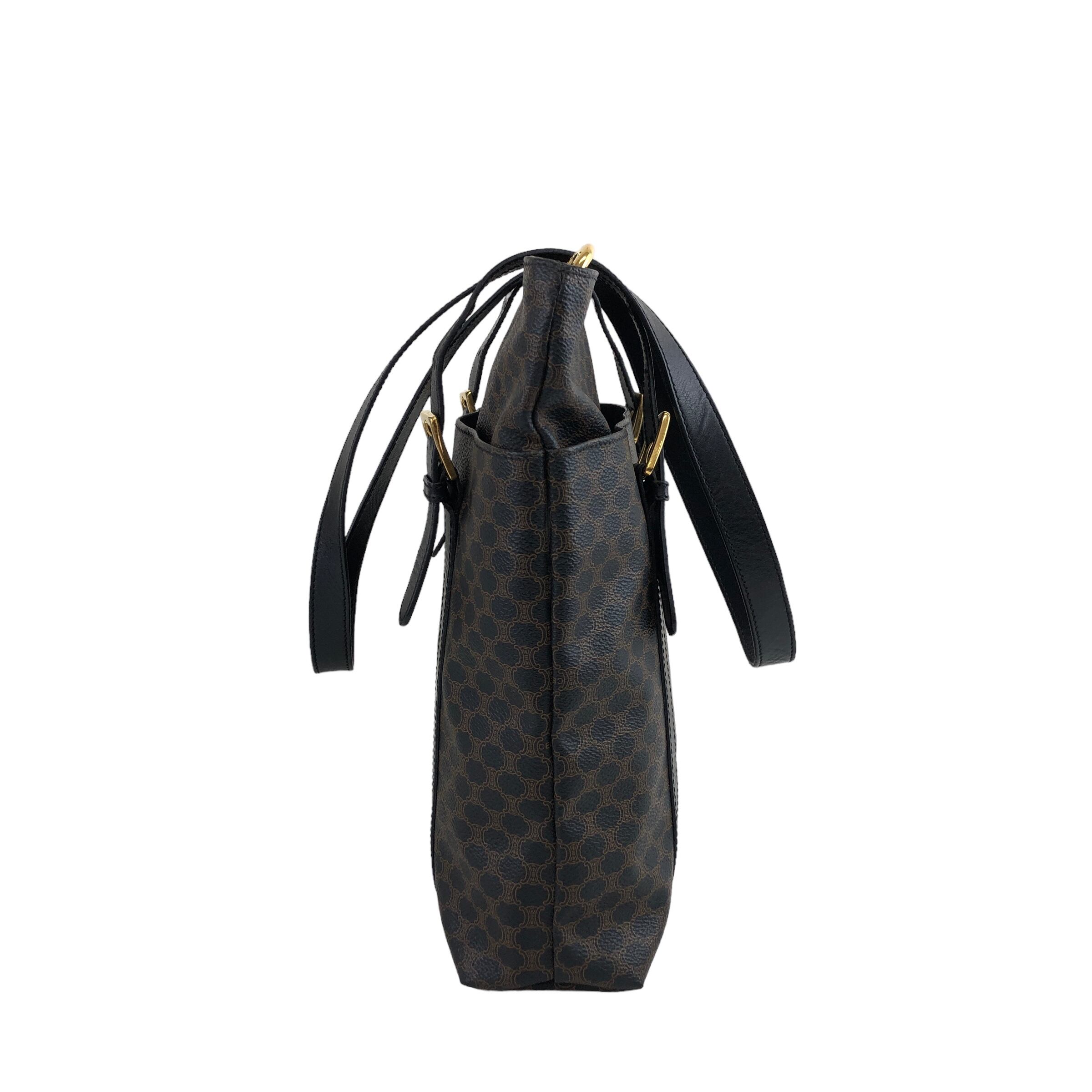 良品　オールドセリーヌ　トートバッグ　ボーダー　マカダム　レザー　PVC 黒 楽天市場】セリーヌ マカダム トートバッグ PVC|レザー ブラック