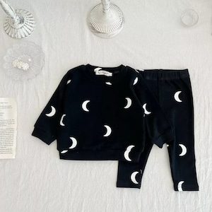 【即納残り3点】月柄コットンパジャマセットアップ