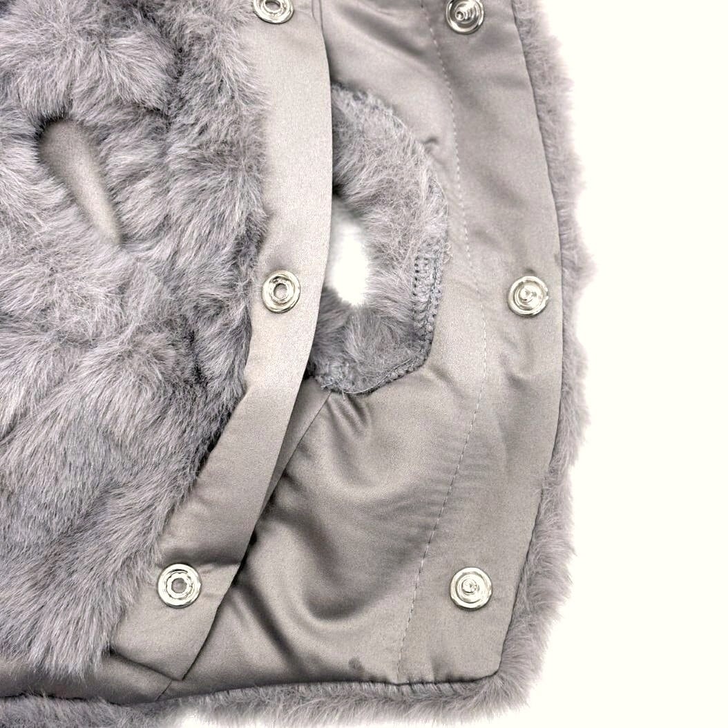 252511大型犬サイズ］ファーリボンベスト | 犬服ブランド 2e deuxieme