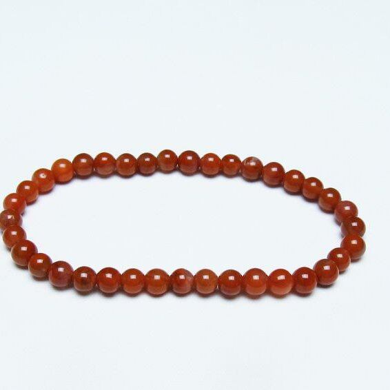 ナンホーンアゲート ブレスレット 5mm 南紅瑪瑙 ブレス 一点物 メール便可 [M便 1/10] 111-42257