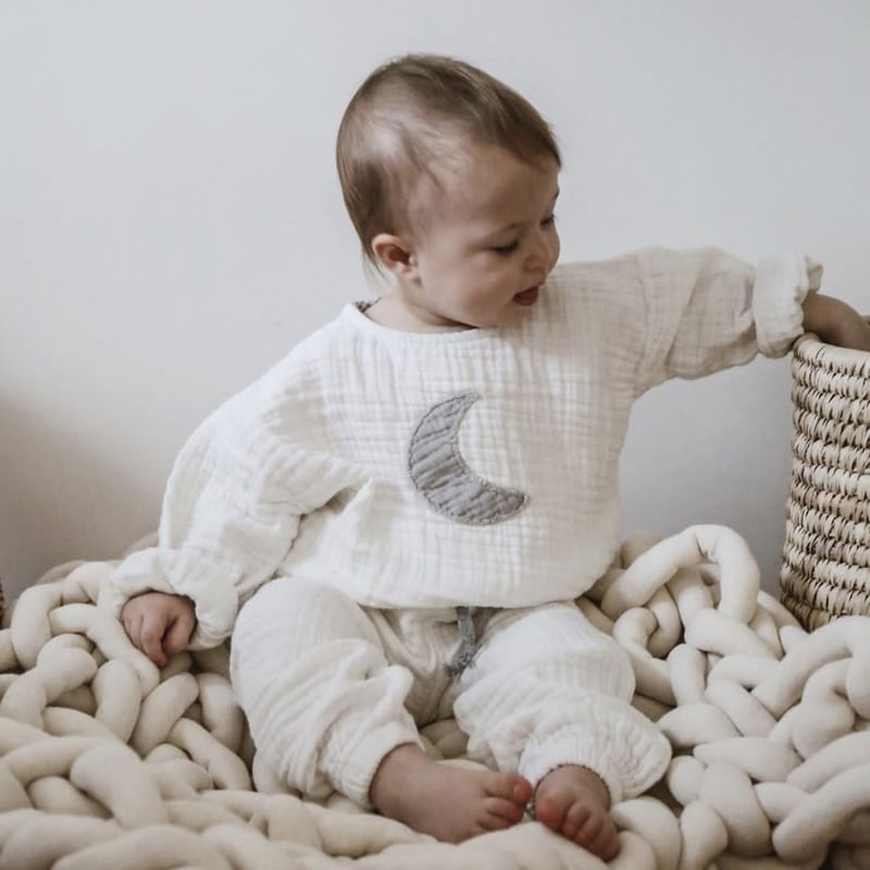 【BABY&KID】秋新作 月柄セットアップ