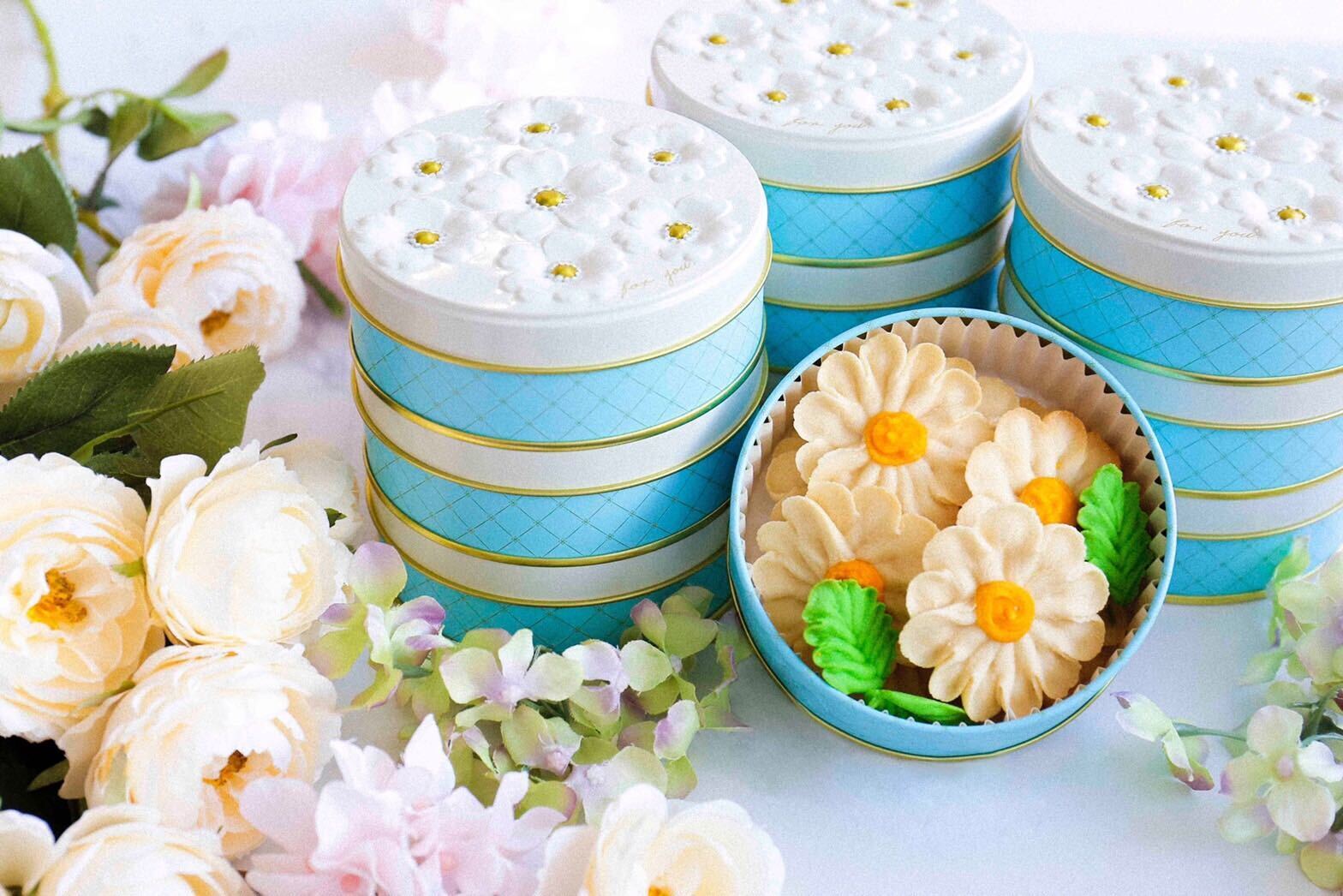 送料無料✿マーガレット】お花のぼうろ＜20缶セット＞【紙袋付き