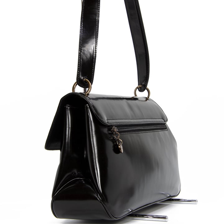 □Ferragamo（フェラガモ）良品 /レザー/ハンドバッグ/ブラック 黒 