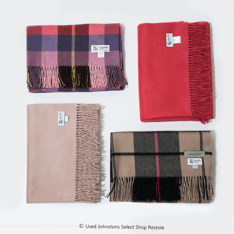 The SECRETCLOSET pink ジョンストンズ カシミヤ大判ストール | 中古