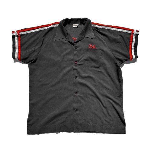 Vintage Spring/Summer Bowling Shirt [King Louie] [1970s~] Black, Size XL