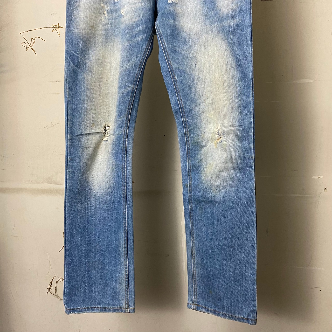 DOLCE&GABBANA crush denim pants