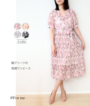 花柄プリーツワンピース_e0062104035