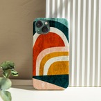 受注生産 iPhoneケース テラコッタのレトロアーチ｜虹モチーフ CURV006D
