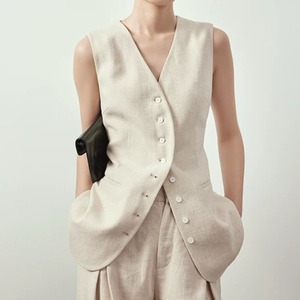 casual v-neck sleeveless gilet  00243