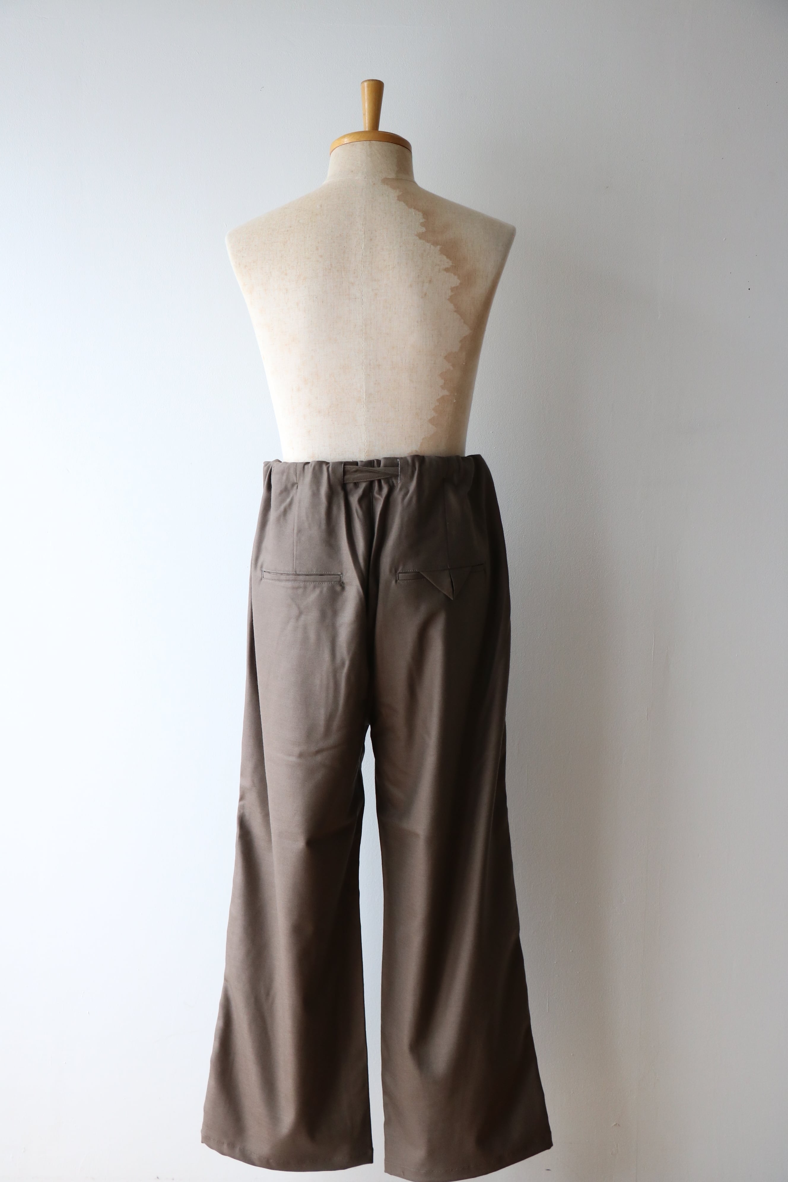 Ancellm -WOOL SATIN BELT-LESS SLACKS- / ANC-PT127 / アンセルム