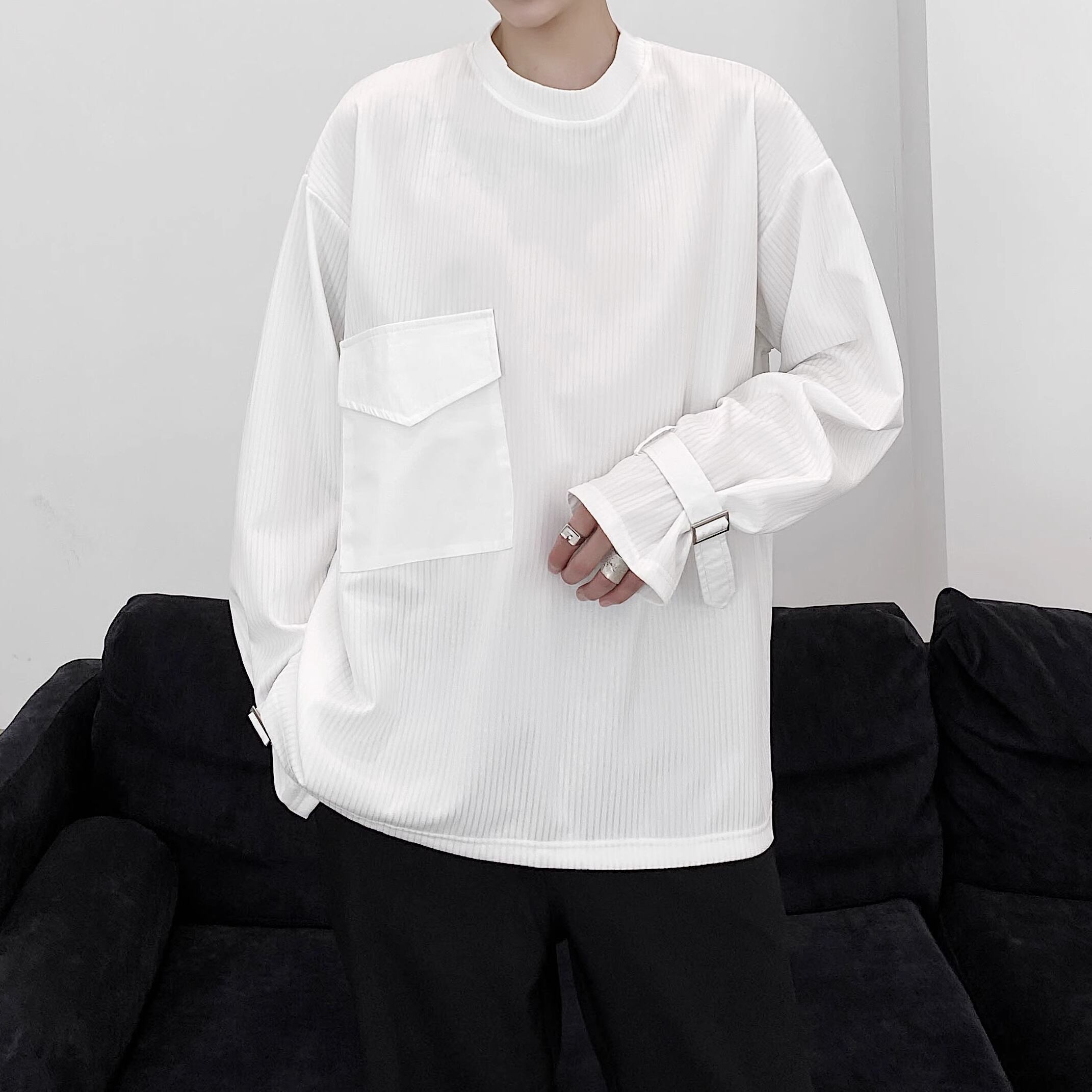 パッチポケットオーバーサイズプルオーバー 1color MTO0488