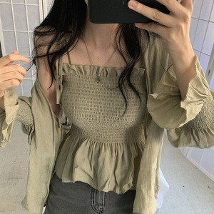 【Setup】Gather Cardigan & Camisole 501429