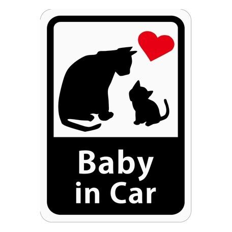 ねこ！Baby in Car 車用ステッカー