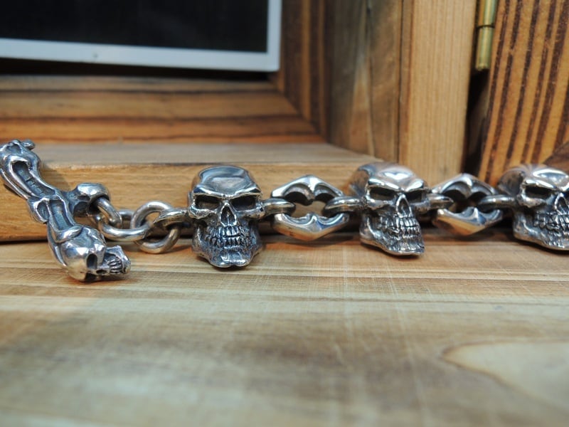 クレイジーピッグ CrazyPig 480 SKULL LINK BRACELET クレイジーピッグ CrazyPig 480 SKULL LINK BRACELET
