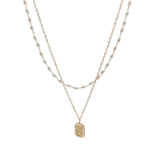 Somedayifレトロパール２層ネックレス 2s