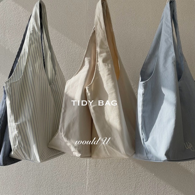 【※予約 9月下旬～発送予定】would U tidy bag -stripe-