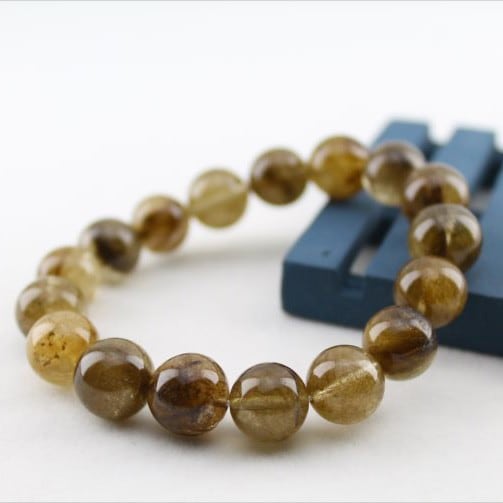 プラチナルチルクォーツ ブレスレット 12mm おまかせ便 211-4578